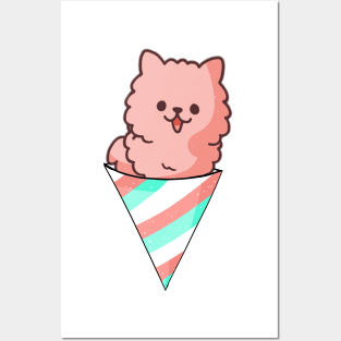 Cotton Candy Corgi Posters and Art